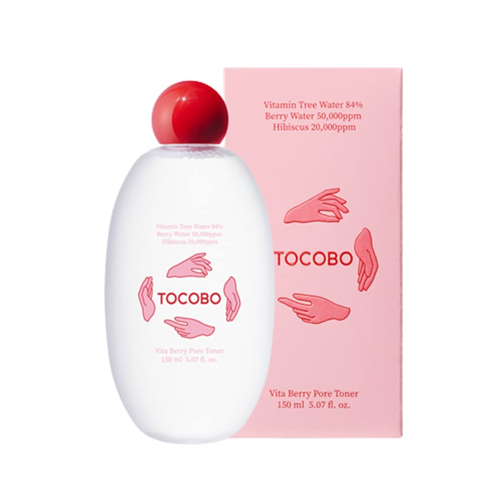 TOCOBO Vita Berry Pore Toner 5.07 fl.oz / 150ml, | Vitamin facial toner, Pore Tightening Toner, for Oily & Combination Skin | Vegan, Alcohol free, Korean Skincare