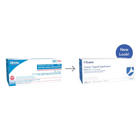 Swabstick Dukal Cotton Tip Plastic Shaft 6 Inch Sterile 2 per Pack