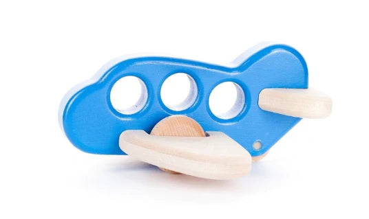Wooden Airplane Toddler Toy (Multiple Colors)