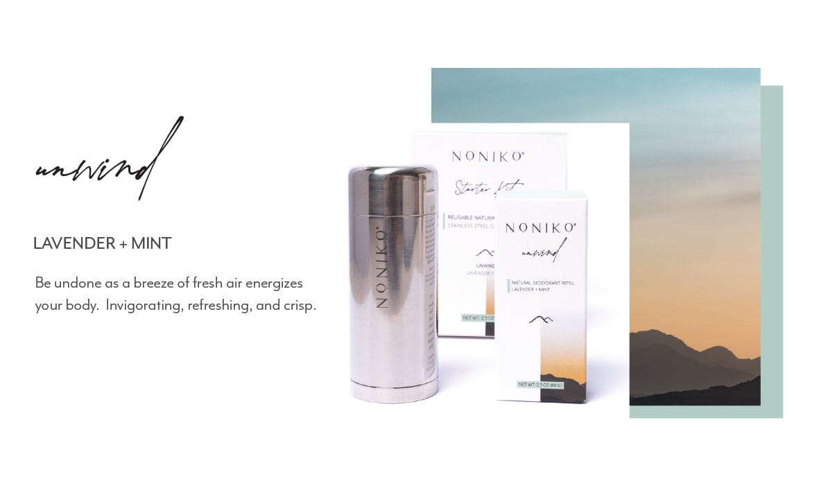 Refillable Natural Deodorant - Zero Waste Deodorant, All Natural, Plastic Free, Refillable, 2.3 oz